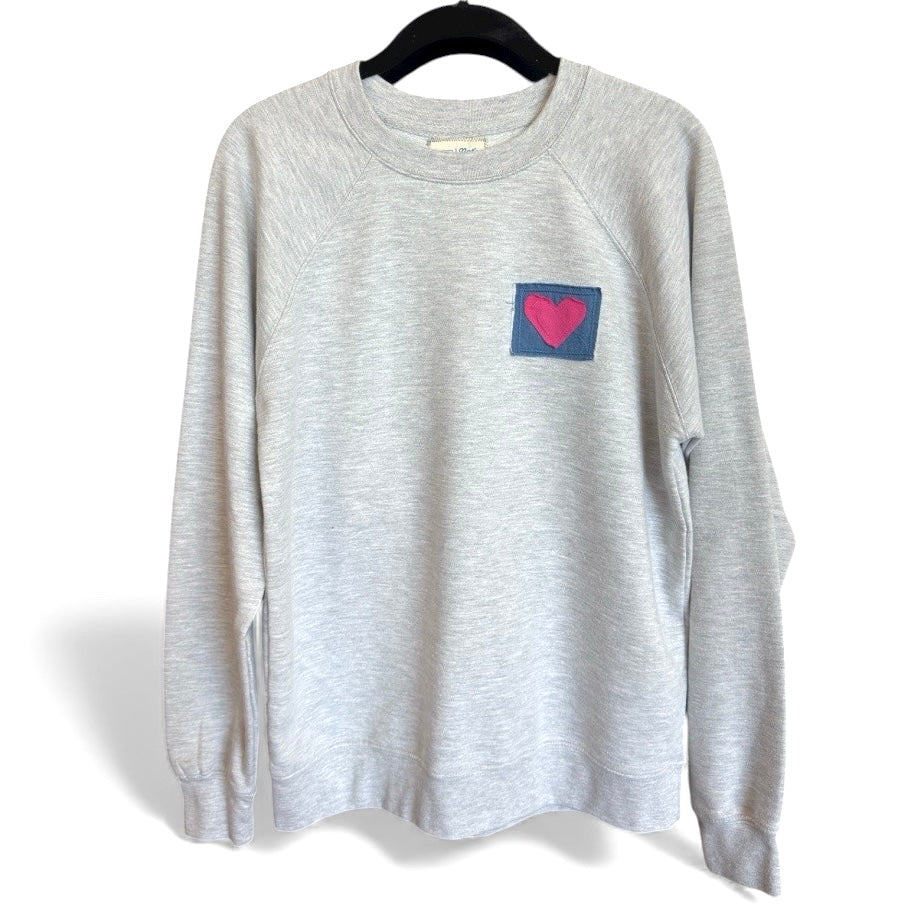 Pickleball Paddle Upcycled Appliqué Sweatshirt | Women's Lightweight French Terry Crewneck